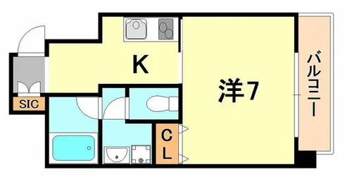 ラ・ウェゾン塚本通【9階】の間取り