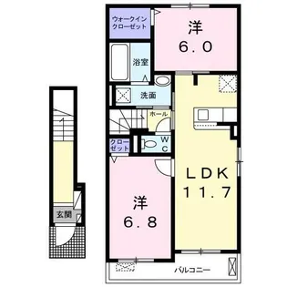 フォルトゥーナ【2階】の間取り