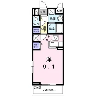 ガーデンハウス・K2【1階】の間取り