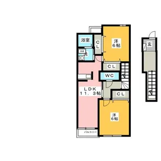 セコイアA【2階】の間取り