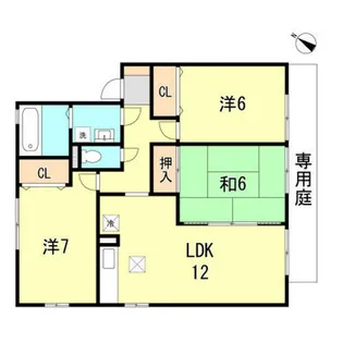 ヒルグレイス A棟【1階】の間取り