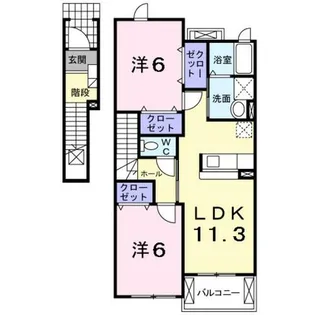 GARDEN 泉【2階】の間取り