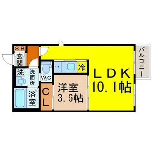 Scottsdale(スコッツデール)【3階】の間取り