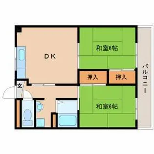 ハイツタカオカ【2階】の間取り