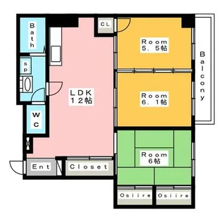ライジングサン安城【6階】の間取り