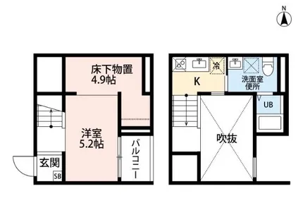 セストチッタ六番町【1階】の間取り