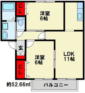 エスポワール【201号室】の間取り
