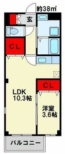 ラ・プア・マウイ【1階】の間取り