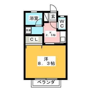 チェリー鶴里【2階】の間取り