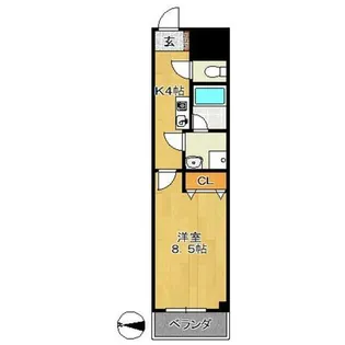West Mt. Obu【202号室】の間取り