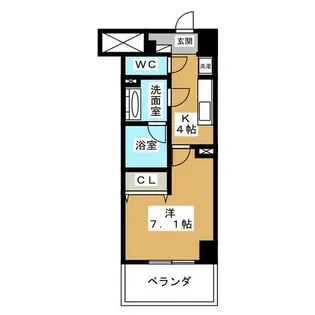 ドゥナーレ辻町【3階】の間取り