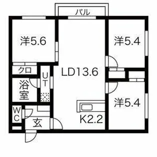 プレミア山の手【4階】の間取り