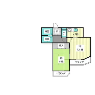 ラウムズ虹ヶ丘【2階】の間取り