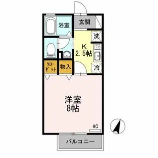 ケーナ保田【102号室】の間取り