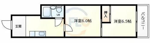 シャトー南森町【3階】の間取り