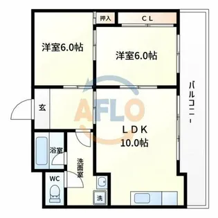 S-courtBENTEN【604号室】の間取り