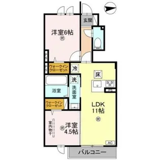 竜田テラス【1階】の間取り