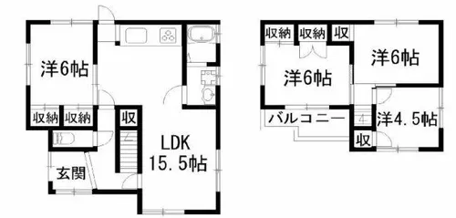 兵庫県川西市東畦野山手1丁目【一戸建】の間取り