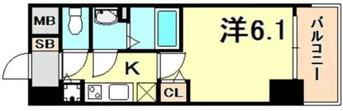 プレサンスジェネ新神戸ステーションフロント【4階】の間取り