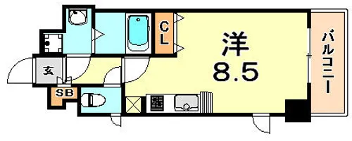 スワンズ新神戸ウィータ【8階】の間取り