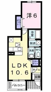 リヴィエール西河原【1階】の間取り