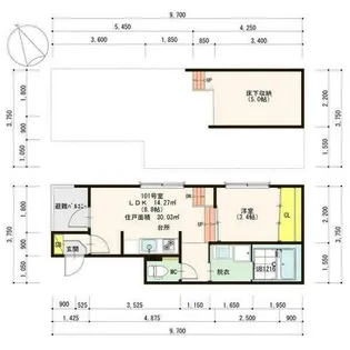 メゾン・ド・サントリナ【1階】の間取り