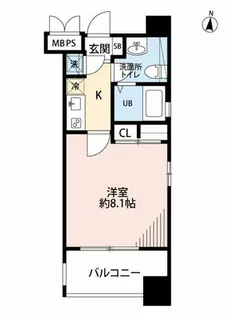 サヴォイテンジンクォーター【9階】の間取り