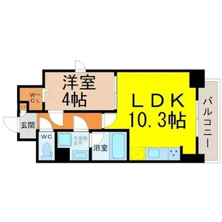 ルノンドームA【10階】の間取り