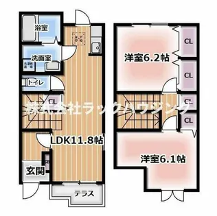 2LDKの間取り画像