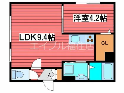 ルミエール月寒東【1階】の間取り
