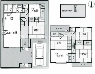 大阪府寝屋川市豊野町【一戸建】の間取り