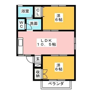 ツイン栄 A棟【1階】の間取り