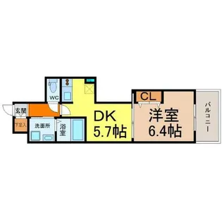 エステムプラザ名古屋駅前プライムタワー【7階】の間取り