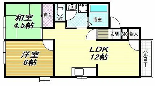 グリーンヒル小金台 E棟【2階】の間取り