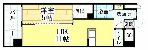 ハイネス槻田【12階】の間取り