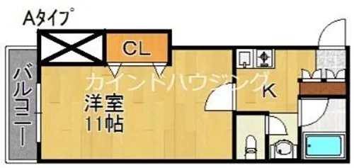 N court 東粉浜【4階】の間取り