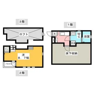 1Kの間取り画像