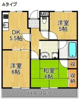 ベルメゾン上松【1階】の間取り