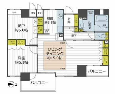 グランプレイズ宝塚南口【402号室】の間取り