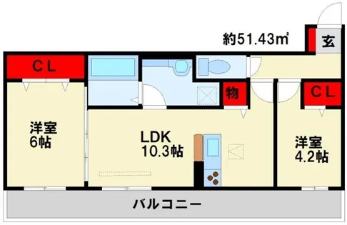 Leafull【1階】の間取り