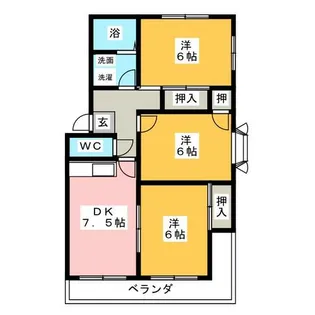 コーポイシカワ【3階】の間取り