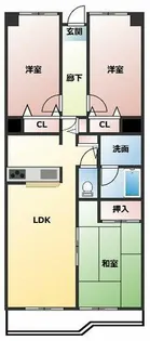 サンハイツ中央台I棟【802号室】の間取り