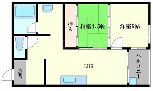 南松竹マンション【2階】の間取り