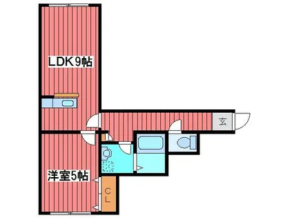 ドリームハウス月寒【4階】の間取り