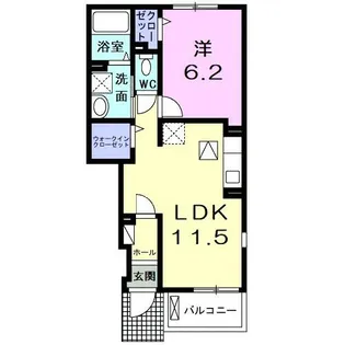 サニーハウスHagiwaraⅣ【1階】の間取り