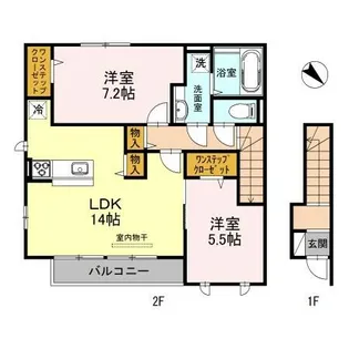 ヴェール エクセラン 鈴原 北棟【2階】の間取り