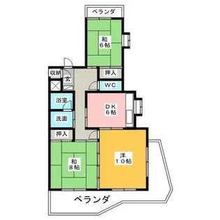 サンホワイト植田【2階】の間取り