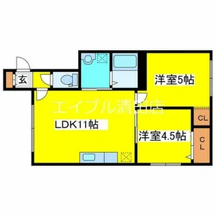 小原ハイツ【202号室】の間取り