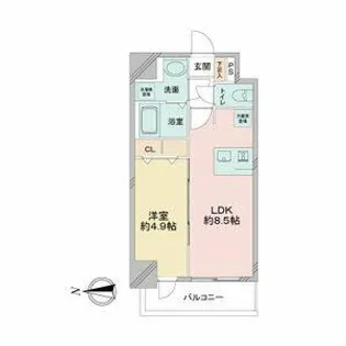 アステリ鶴舞ディオ【6階】の間取り