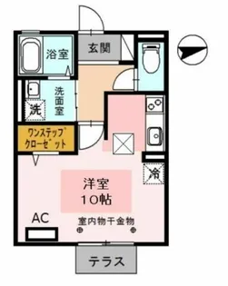 ジュネス清水【1階】の間取り